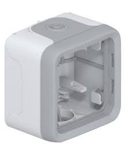 Коробка для накладного монтажа с мембранными сальниками серый 1 пост Plexo Legrand 069651 в Хабаровске Распределительные коробки Pintop.ru