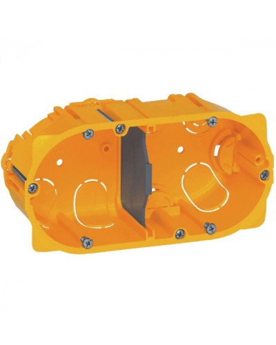 Коробка для сухих перегородок 2-местная, глубина 40 мм Batibox Legrand 080042 в Хабаровске Распределительные коробки Pintop.ru