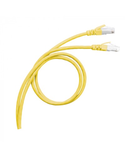 Патч-корд S/FTP, cat. 6а, PVC, 1м, желтый Legrand (051780) в Хабаровске Патчкорды (медные) Pintop.ru