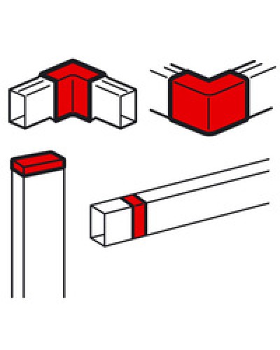 Заглушка торцевая/угол внутренний/угол внешний/накладка на стык для кабель-канала METRA 60x40 Legrand (638198) в Хабаровске Аксессуары для кабель-канала Pintop.ru