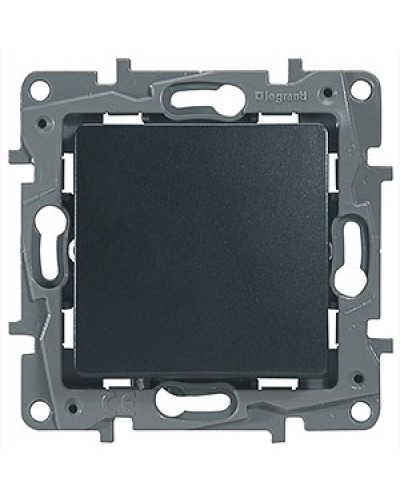 Выключатель без фиксации с Н.О./Н.З. контактом 6 A 250 В антрацит Etika Plus Legrand 672614 в Хабаровске Аксессуары для кабель-канала Pintop.ru