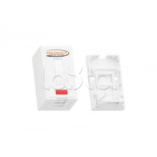 Корпус настенной розетки 1 порт NIKOMAX (NMC-MB1P-ST-WT)