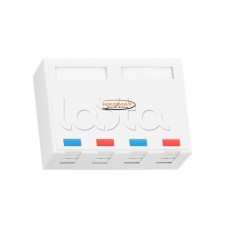 Корпус настенной розетки 4 порта NIKOMAX (NMC-MB4P-ST-WT)