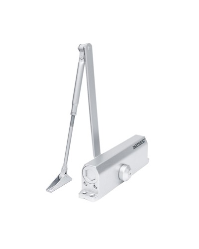 Доводчик NOTEDO DC-160 DA EN1-5, с задержкой закрывания, с рычажной тягой, (белый) (RAL9016) в Хабаровске Доводчики Pintop.ru