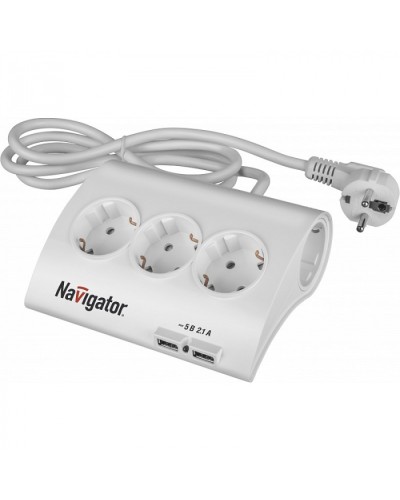 Удлинитель Navigator 71 544 NPE-USB-05-180-ESC-3X1.0 в Хабаровске Блоки розеток Pintop.ru