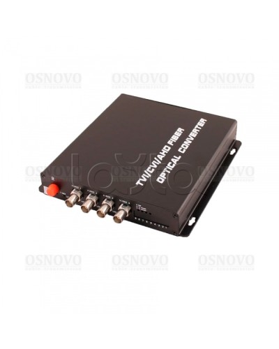 Приёмник 4 каналов видео оптический OSNOVO RA-H4/1F в Хабаровске Видеоусилители, Модуляторы, Делители Pintop.ru