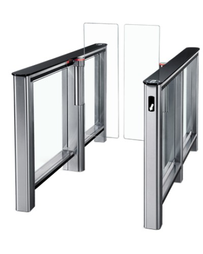 Турникет PERCo-ST-01 с крышками из закал. стекла со створками Створки шириной 300 мм в Хабаровске Турникеты Pintop.ru