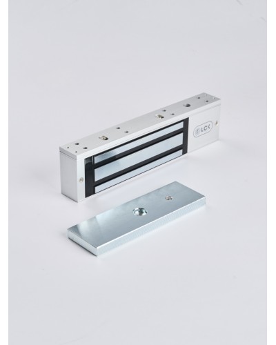 R-Lock RL-EM350-L0S - Электромагнитный замкок, 350кг, DC12/24B, цвет серебристый сатинированный алюминий RAL 7047 в Хабаровске Электромагнитные замки Pintop.ru