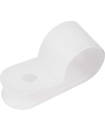 Кабельная скоба под винт 6 мм, белая, упаковка 50 шт. REXANT (07-4406) в Хабаровске Держатели, клипсы, скобы Pintop.ru