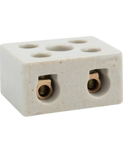 Клемма керамическая винтовая КВ 12 мм² 2 пары контактов с крепежным отверстием (50 шт./уп.) REXANT (07-6223) в Хабаровске Монтажные материалы Pintop.ru