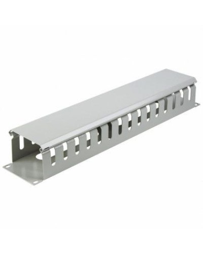 Органайзер кабельный горизонтальный с крышкой, 19, 2U, глубиной 72 мм, металл, RAL 7035 REXANT 04-2645 в Хабаровске Кабельные органайзеры Pintop.ru