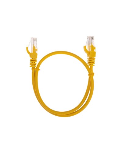 Патч-корд U/UTP, CAT 5e, RJ45-RJ45, 26AWG, LSZH, желтый, 0,5м REXANT 02-0105-05 в Хабаровске Патчкорды (медные) Pintop.ru