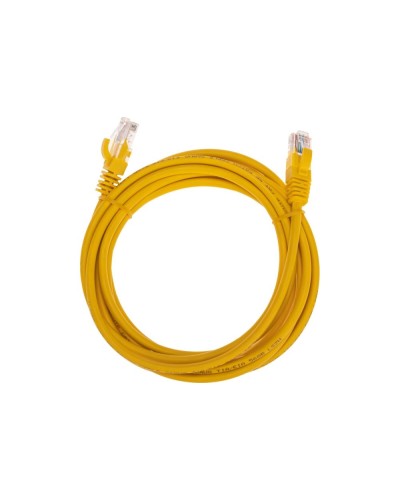 Патч-корд U/UTP, CAT 5e, RJ45-RJ45, 26AWG, LSZH, желтый, 3м REXANT 02-0105-3 в Хабаровске Патчкорды (медные) Pintop.ru