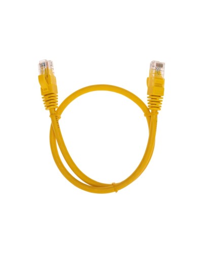 Патч-корд U/UTP, CAT 6, RJ45-RJ45, 26AWG, LSZH, желтый, 0,5м REXANT 02-0295-05 в Хабаровске Патчкорды (медные) Pintop.ru