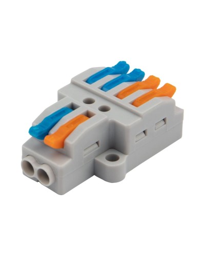 Разветвительная клемма СМК 2x2 2 полюса с монтажной площадкой 1 ввод 2 вывода (5 шт/уп) Rexant (07-5235-05) в Хабаровске Клеммные колодки Pintop.ru