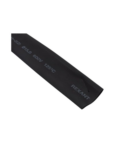 Термоусаживаемая трубка 15.0 / 7.5 мм черная (100 м/бухта) REXANT (49-1506) в Хабаровске Монтажные материалы Pintop.ru