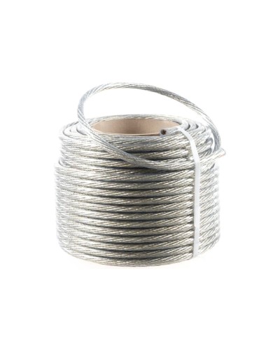 Трос стальной в ПВХ изоляции d=10.0 мм, катушка 50 метров REXANT (09-5300) в Хабаровске Крепежные изделия Pintop.ru