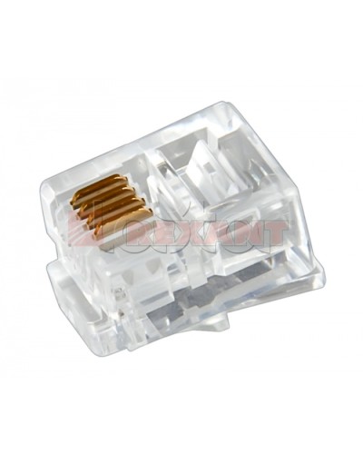 Джек телефонный 6P4C (100шт/уп) REXANT 05-1012 в Хабаровске Коннекторы Pintop.ru