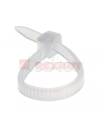 Хомут-стяжка нейлоновый 2.5х80 мм белый (100шт/уп) REXANT 07-0080 в Хабаровске Стяжки-хомуты Pintop.ru
