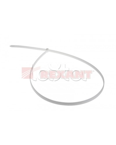 Хомут-стяжка нейлоновый 9х900 мм белый (100шт/уп) REXANT 07-0900 в Хабаровске Стяжки-хомуты Pintop.ru