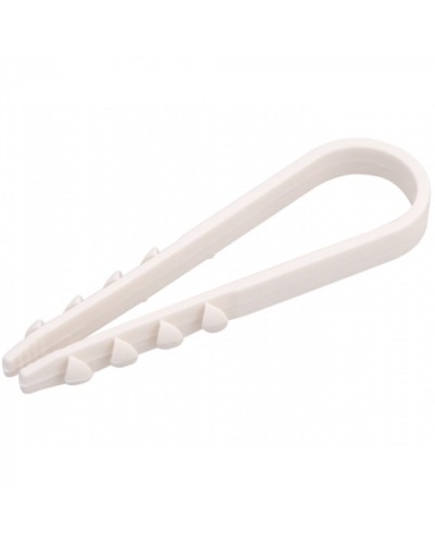 Дюбель-хомут 5-10, белый (100шт/уп) REXANT 07-4501 в Хабаровске Стяжки-хомуты Pintop.ru