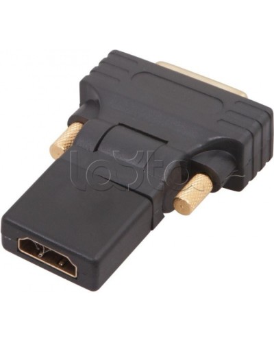 Переходник штекер DVI-D - гнездо HDMI поворотный GOLD (10шт/уп) REXANT 17-6812 в Хабаровске Проходные адаптеры Pintop.ru
