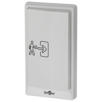 Кнопка пластиковая, накладная, локтевая, НЗ/НР контакты, размер: 175х95х25 мм Smartec ST-EX710-WT