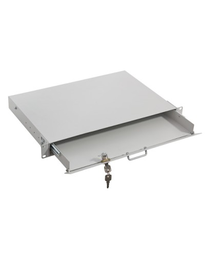 Полка под клавиатуру, выдвижная 1U TLK TLK-KB1-GY в Хабаровске Полки для шкафов и стоек Pintop.ru