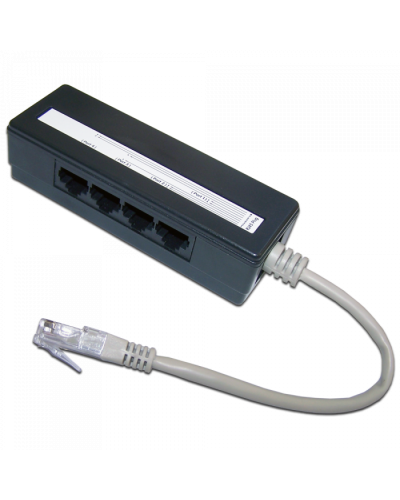 Сплиттер 1 на 4 RJ-45 TWT (TWT-4U1) в Хабаровске Проходные адаптеры RJ-45 и разветвители Pintop.ru