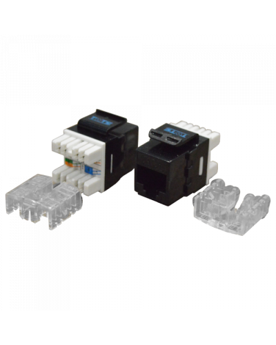 Модуль Keystone RJ45, Cat.6, UTP, 180 градусов, черный TWT (TWT-OK45UTP180/6-BK) в Хабаровске Модули Keystone Pintop.ru