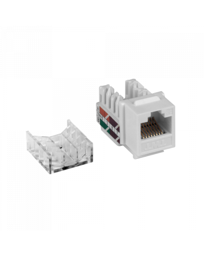 Модуль Keystone RJ45, Cat.5E, UTP, 90 градусов, белый TWT (TWT-OK45UTP/5E-WH) в Хабаровске Коннекторы и разъемы Pintop.ru