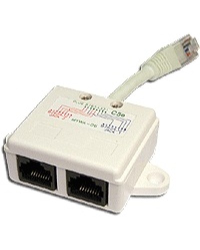 Y-адаптер 1 телефонный и 1 компьютерный порт TWT TWT-Y-E2-U2 в Хабаровске Проходные адаптеры Pintop.ru