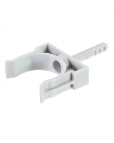 Держатель Экопласт с дюбелем без шурупа D25мм (черный) в Хабаровске Аксессуары для кабель-канала Pintop.ru