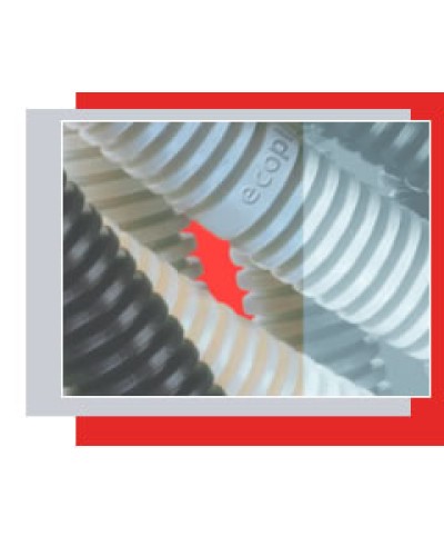 Труба гофрированная ПВХ легкая, с зондом диам. 16 мм (1шт=100м) Экопласт 10116-100 в Хабаровске Труба гофрированная Pintop.ru