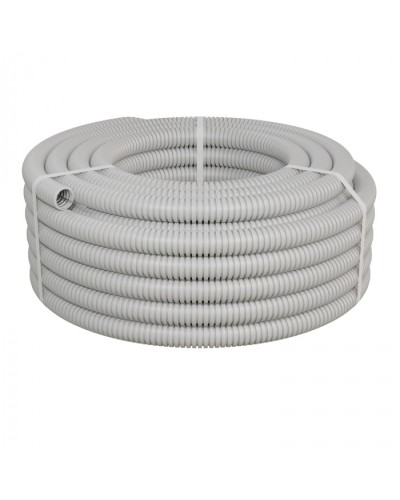 Труба ПНД-FRUF гофрир. легкая, с зондом, без галогена, трудногорючая, атмосферостойкая,цвет серый, диам. 32мм (25м) Экопласт (20132HFR-UF) в Хабаровске Труба гофрированная Pintop.ru