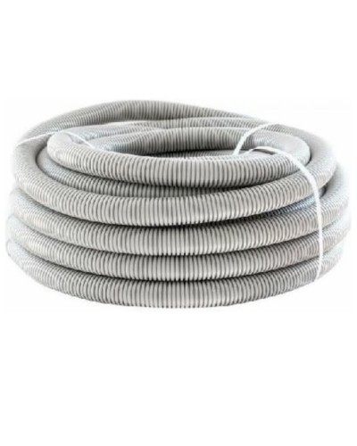 Труба гофр. ПНД HF 50 мм с зондом лёгкая серый (15 м) ОКЛ Экопласт 20150HF в Хабаровске Труба гофрированная Pintop.ru