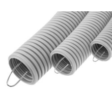 Труба HFFR гофрир. тяжелая, с зондом, без галогена, ПЛЛ 32мм Экопласт 21132HFR-W