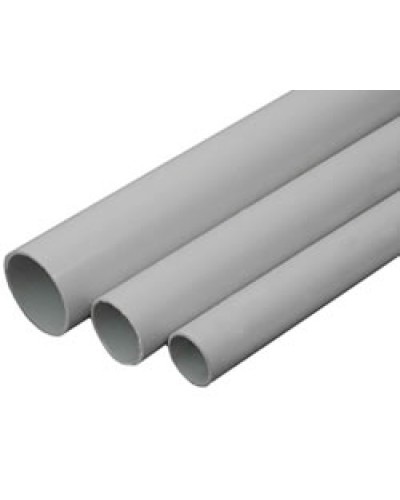 Труба HF FR гладкая тяжелая, серый, 20мм (3м) Экопласт 23020HFR-3 в Хабаровске Гладкая труба Pintop.ru