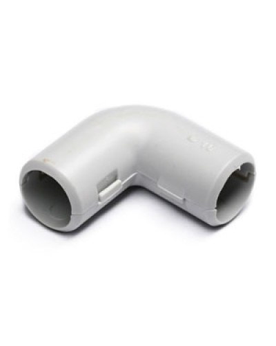 Угол 90° (из двух частей) для труб D16 мм, без галогена Экопласт 41216HF в Хабаровске Повороты, муфты, тройники Pintop.ru