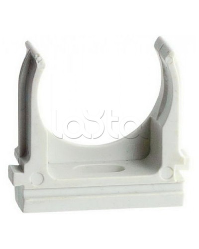 Держатель (клипса) для гофрированной или жесткой гладкой трубы D50 мм, без галогена Экопласт 41750HF в Хабаровске Держатели, клипсы, скобы Pintop.ru