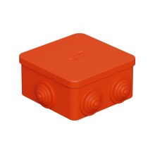 Коробка огн. E110, о/п 85х85х50мм,без галогена, 12 вых., IP55, 4P, оранж. Экопласт (43211HF)