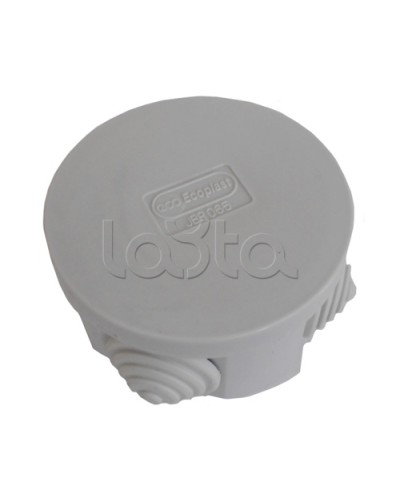 Коробка распределительная о/п с крышкой D65х35 мм, 4 вых., без галогена Экопласт 44004HF в Хабаровске Распределительные коробки Pintop.ru