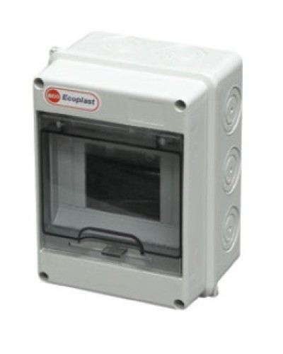 Шкаф настенный, 8-9 модулей, IP65 Экопласт 46408 в Хабаровске Боксы для автоматов Pintop.ru