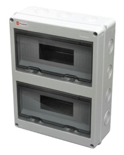 Шкаф настенный, 24 модулей, IP65 Экопласт 46424 в Хабаровске Боксы для автоматов Pintop.ru