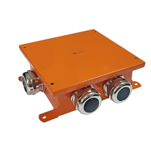 Коробка металлическая, огн. E-110,о/п 164х164х65, 6 метал. герм 18-25мм, IP66, 3P оранж. Экопласт (56609)