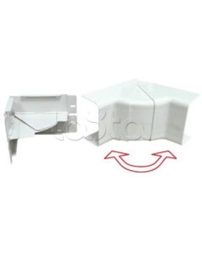 Угол внутренний изменяемый 100x40 с задней стенкой и разделителем для кабель-канала серии ARC-LAN Экопласт 576114 в Хабаровске Аксессуары для кабель-канала Pintop.ru