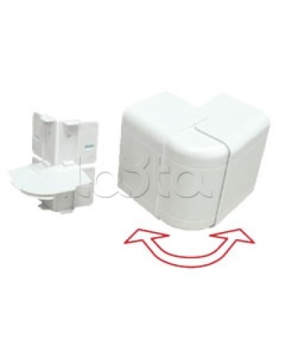 Угол внешний изменяемый 100х40 с задней стенкой и разделителем для кабель-канала серии ARC-LAN Экопласт 576214 в Хабаровске Аксессуары для кабель-канала Pintop.ru