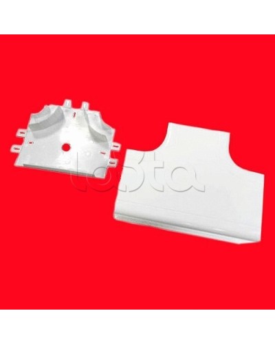 Угол Т-образный 100х55 с задней стенкой и разделителями для кабель-канала серии ARC-LAN Экопласт 576411 в Хабаровске Аксессуары для кабель-канала Pintop.ru