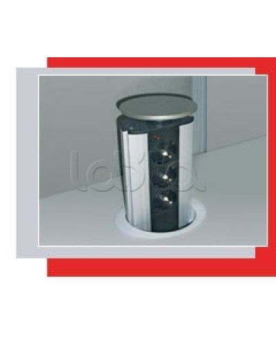 Блок розеточный настольный, 3 розетки (45х45мм) Экопласт 70303 в Хабаровске Блоки розеток Pintop.ru