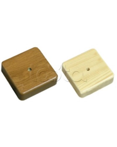 Коробка 1 постовая распред. 75х75х20 c текстурой дерева (сосна) Экопласт 72908P в Хабаровске Распределительные коробки Pintop.ru